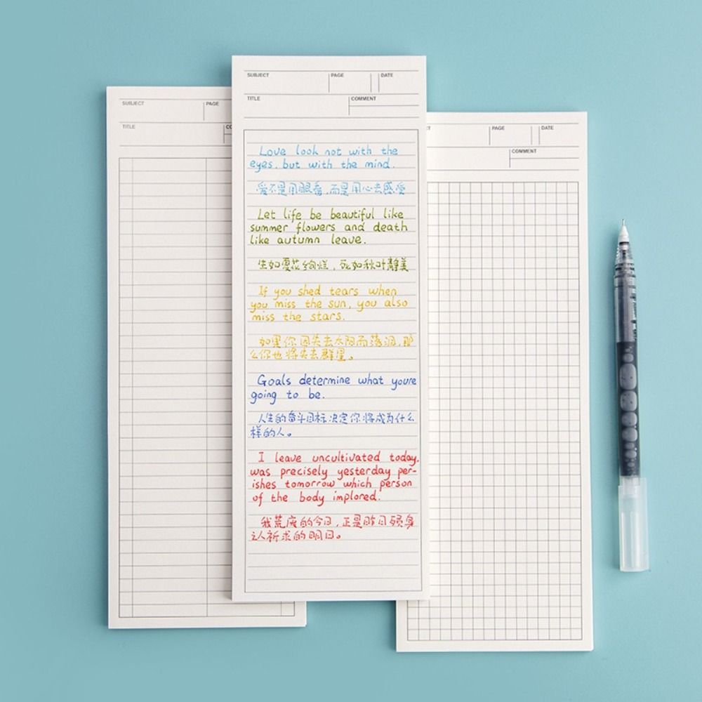 Meal Plan Notepad - مفكرة بسيطة طويلة غير لاصقة ،