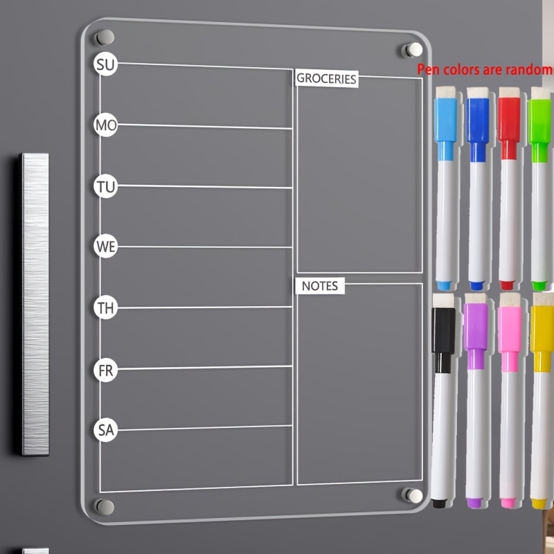 Meal Plan Notepad - لوحة تخطيط وجبات مغناطيسية من الأكريليك