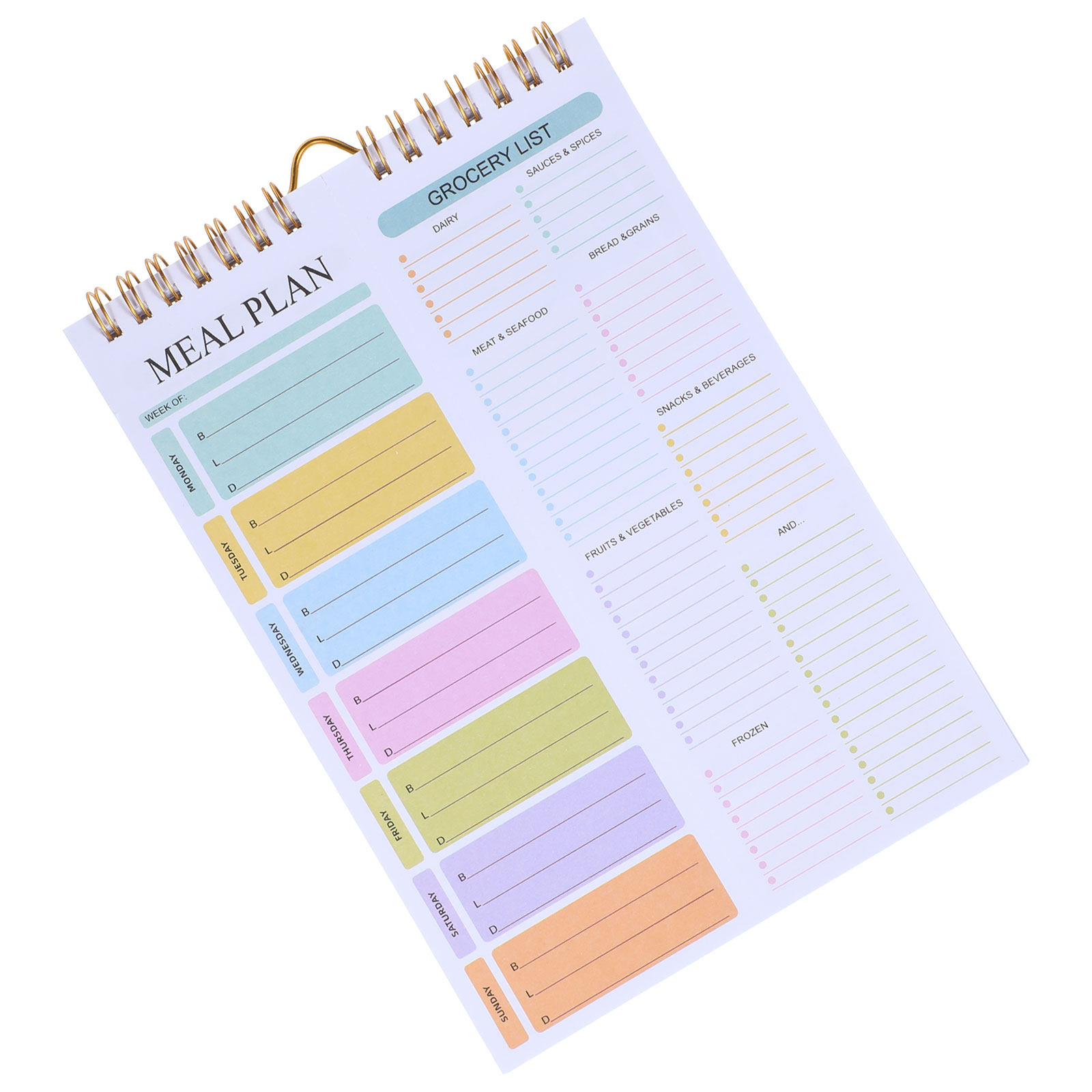 Meal Plan Notepad - دفتر تخطيط وجبات أسبوعي غير مؤرخ