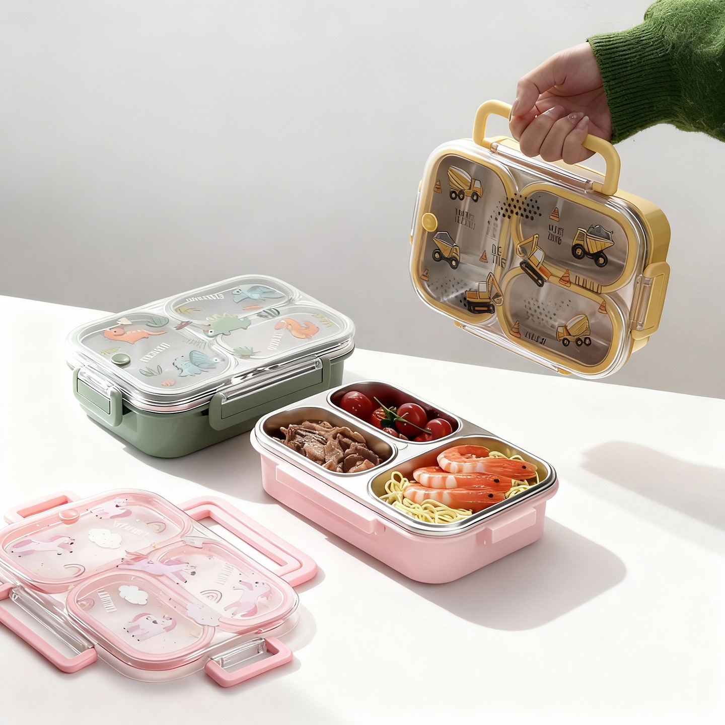 Meal Prep Lunch Boxes - صندوق غداء للأطفال بتصميم كرتوني سعة