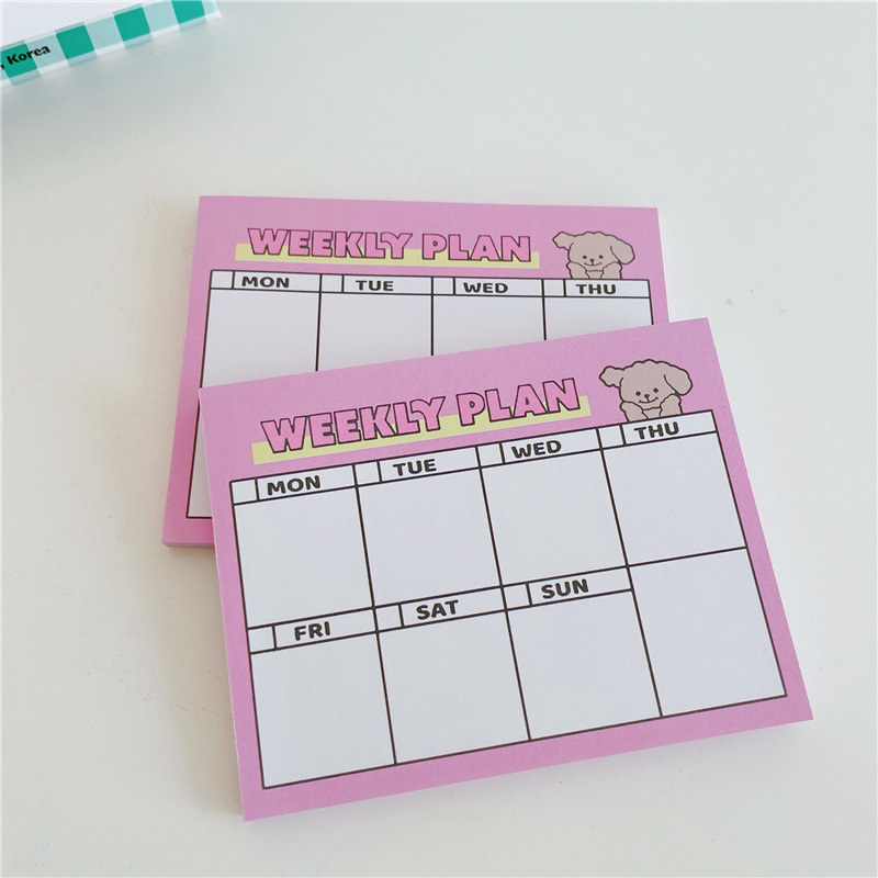 الكرتون لطيف جرو الوردي خطة أس - مراجعة Meal Plan Notepad وسعره