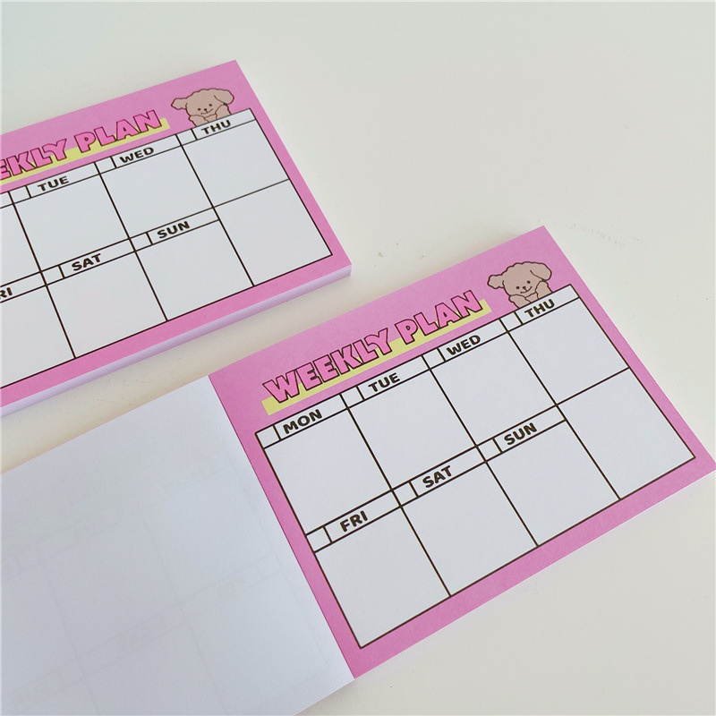 الكرتون لطيف جرو الوردي خطة أس - مراجعة Meal Plan Notepad وسعره