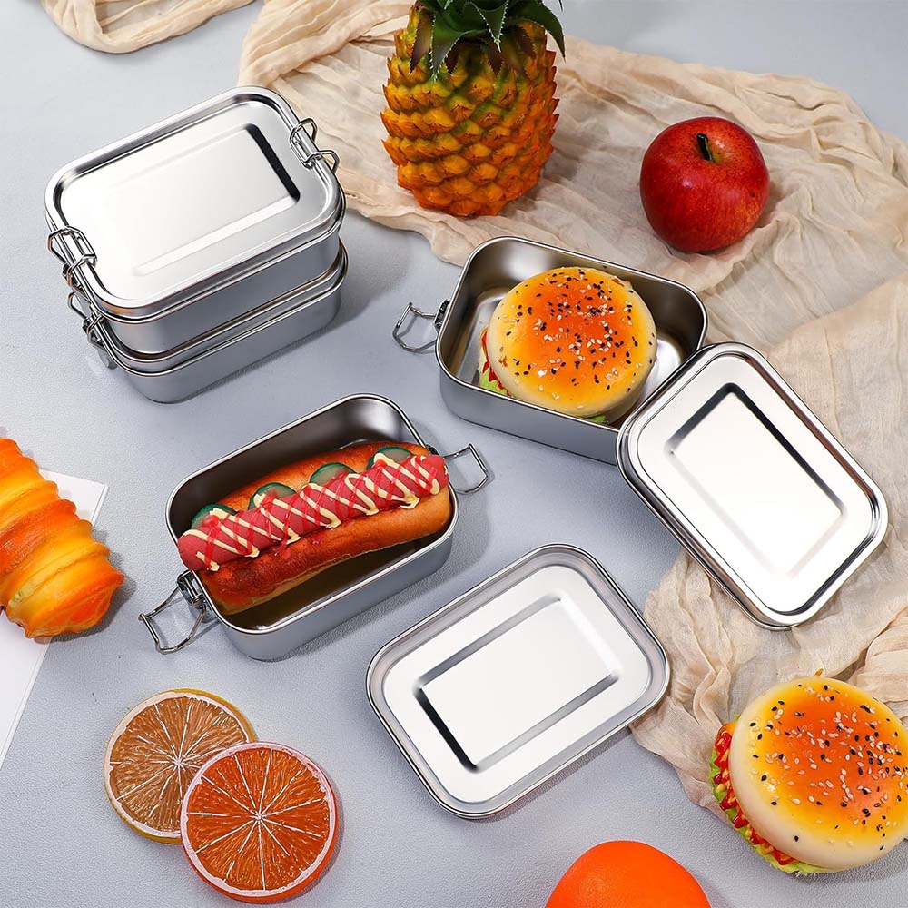 4 قطعة صندوق بينتو من الفولاذ  - مراجعة Meal Prep Lunch Boxes وسعره