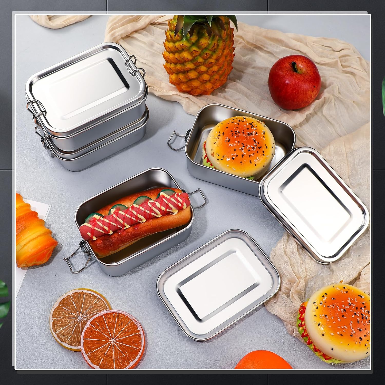 حاويات تخزين طعام من الفولاذ ا - مراجعة Meal Prep Lunch Boxes وسعره