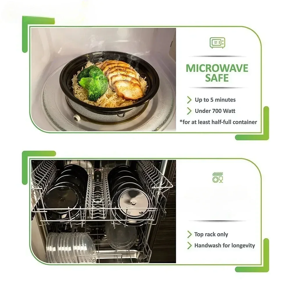 حاويات طعام بلاستيكية بأغطية ، - مراجعة Meal Prep Lunch Boxes وسعره