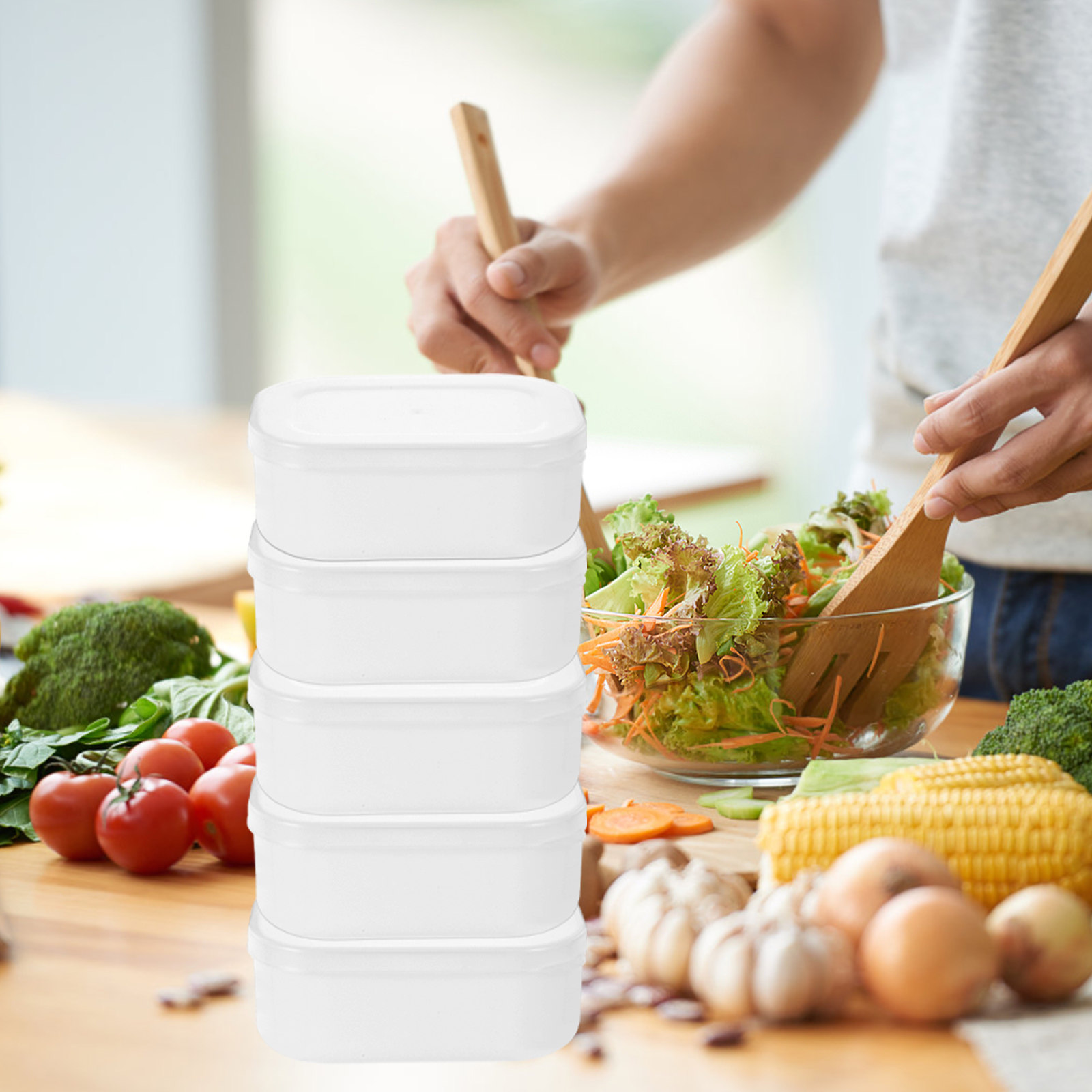 5 قطع من صناديق تخزين الحبوب و - مراجعة Meal Prep Healthy Lunch وسعره