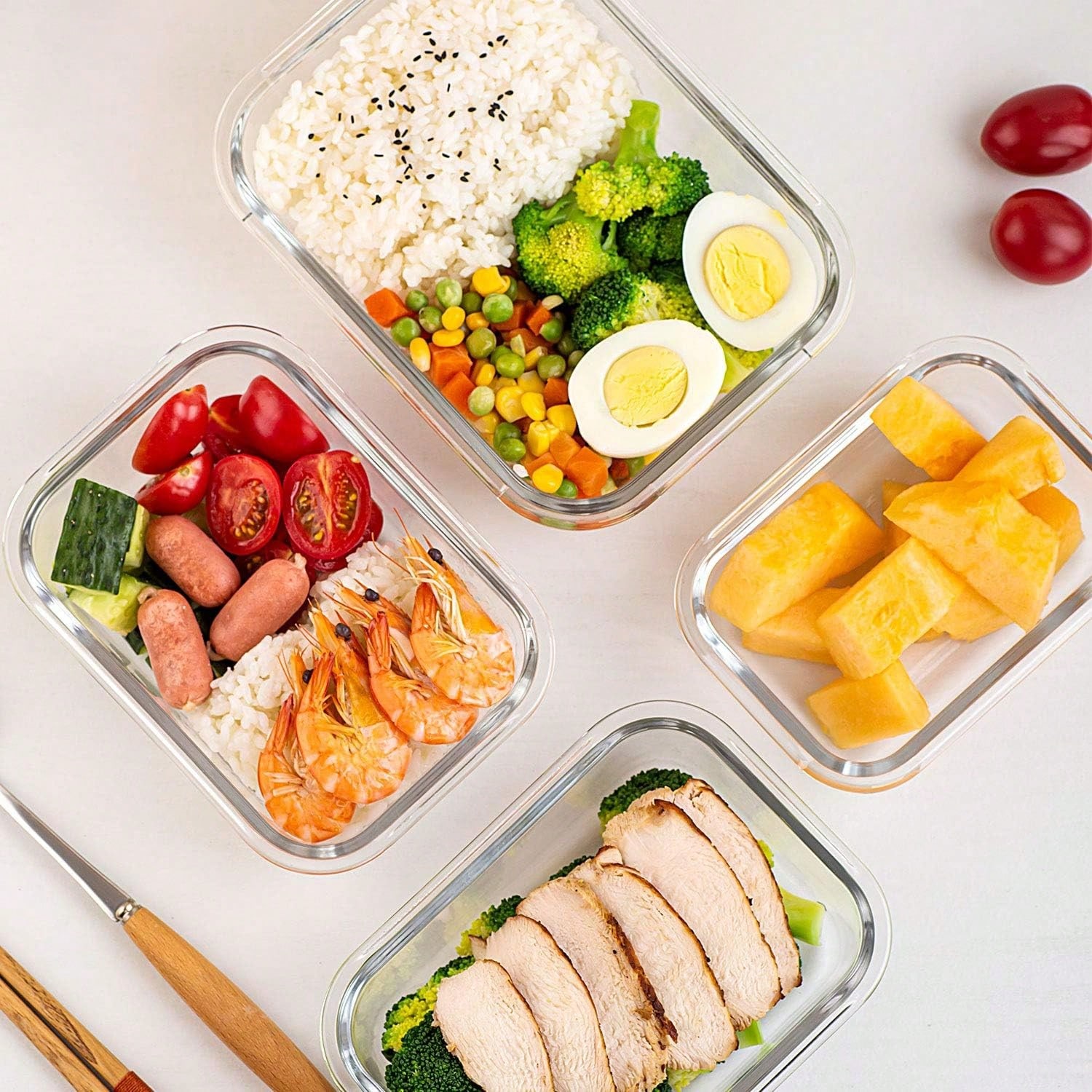 10 حاويات زجاجية لتحضير الوجبا - مراجعة Meal Preparation وسعره