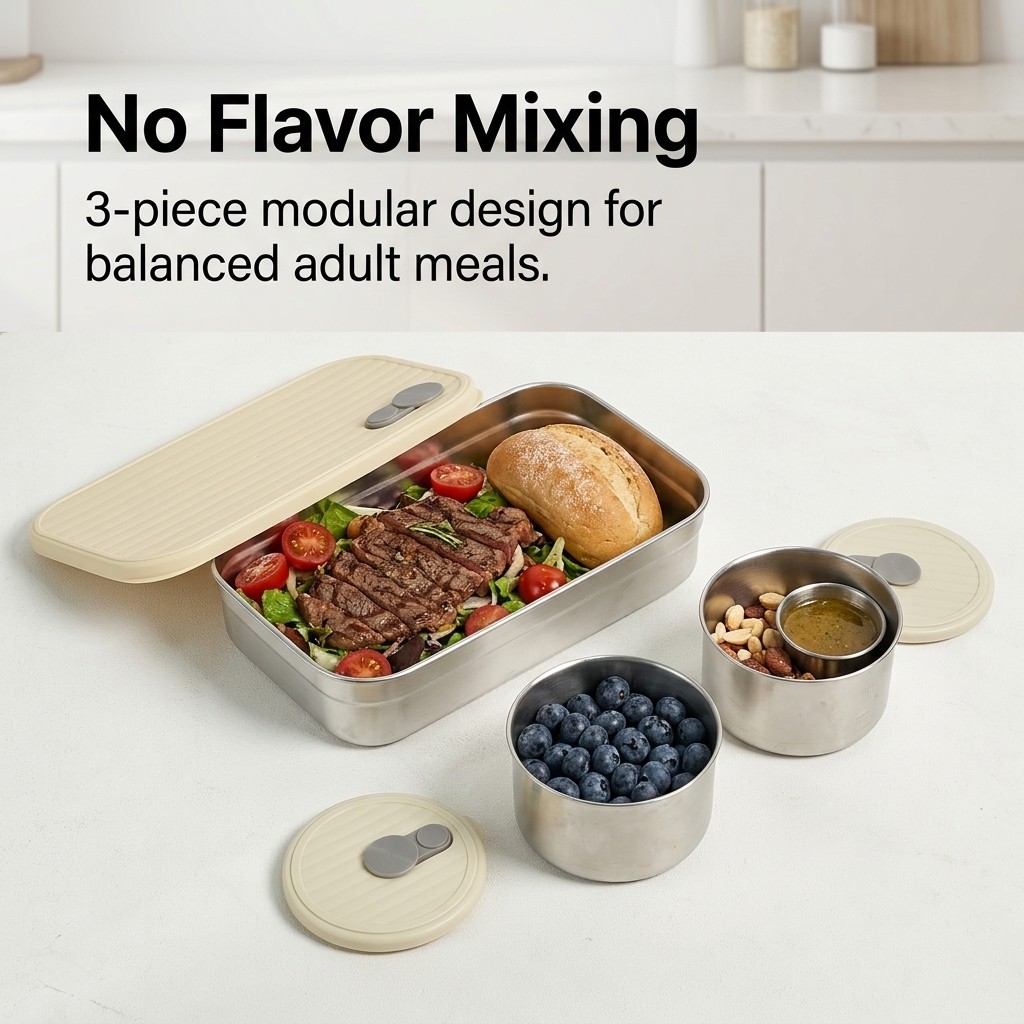 مجموعة علب طعام من الفولاذ الم - مراجعة Meal Prep Lunch Boxes وسعره