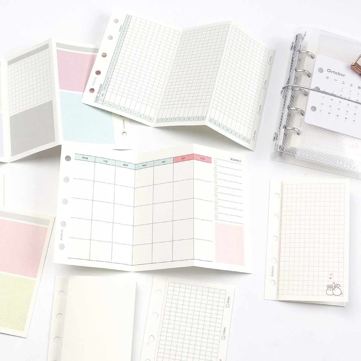 M5 50 ورقة ملونة فضفاضة ورقة د - مراجعة Meal Plan Notepad وسعره